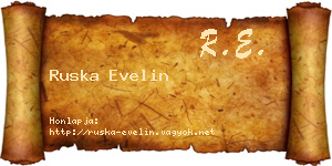 Ruska Evelin névjegykártya